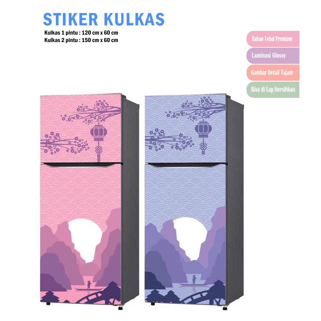 Jual Stiker Kulkas 1 Pintu dan Sticker Kulkas 2 pintu Japanese Valley ...