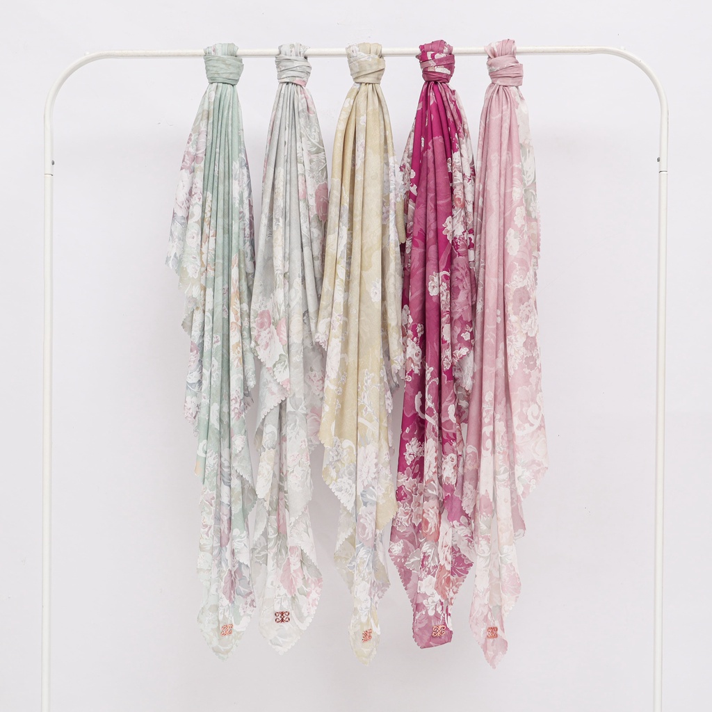 Belebbe Scarf Alwa Series Hijab Segi Empat Square Print Motif Voal Ultrafine Premium Murah Syari 120x120 140x140