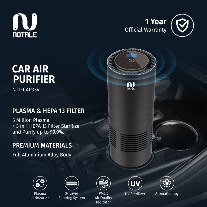 Jual Car Air Purifier Mobil UVC Plasma HEPA 13 Filter With PM 2.5