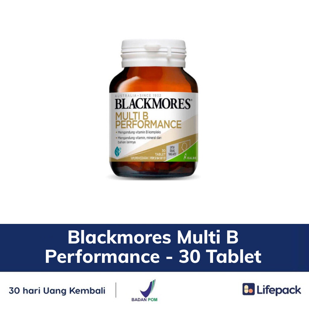 Jual Blackmores Multi B Performance - 30 Tablet - LIFEPACK | Shopee ...