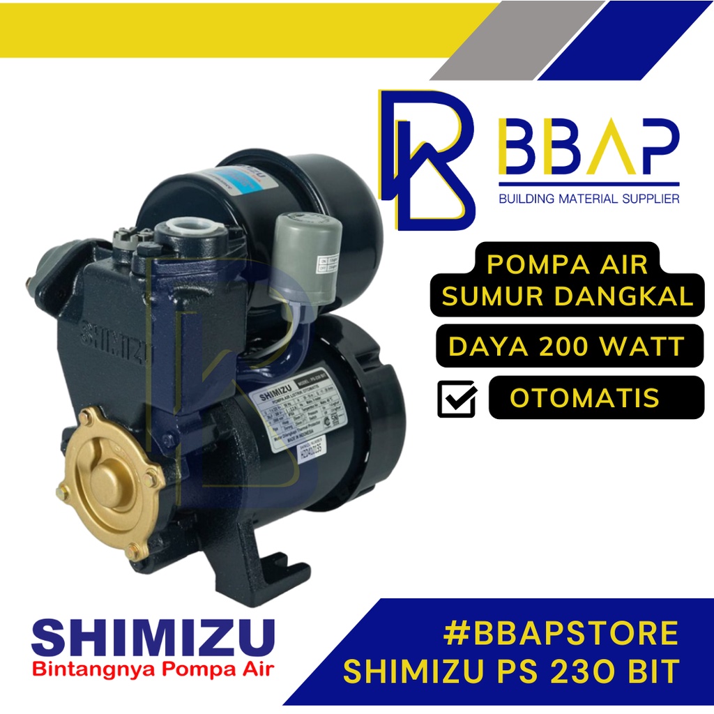 Jual Shimizu PS 230 BIT Pompa Air Sumur Dangkal Otomatis | Shopee Indonesia