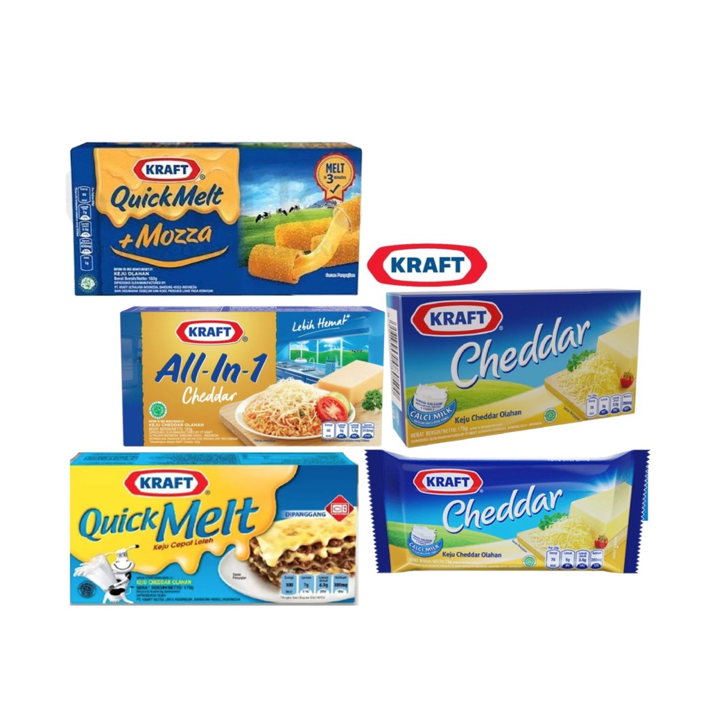 Jual Kraft Keju Cheddar All In 1 Quick Melt Mozza - 70gr / 165gr ...