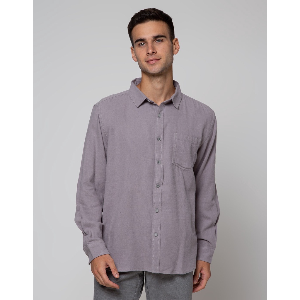 Nevada Solid Twill 30S Kemeja Lengan Pendek Pria