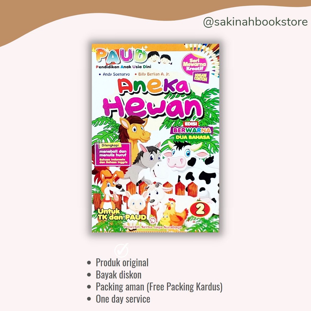 Jual Buku Anak Paud Kreatif Mewarnai Aneka Hewan Jilid 2 | Shopee Indonesia