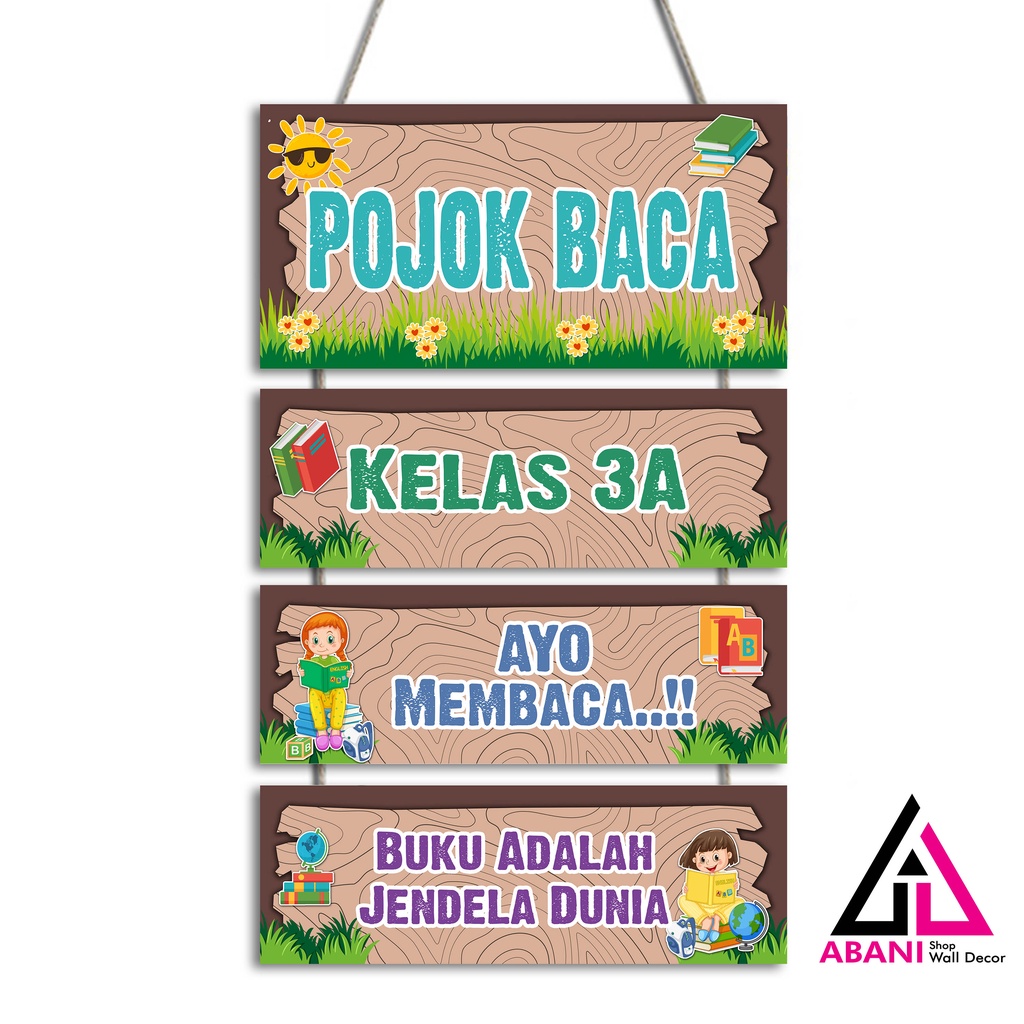 Jual Hiasan Dinding Kelas Pojok Baca Dekorasi Hiasan Kelas Tk Sd Pojok Baca Ukuran Besar 1896