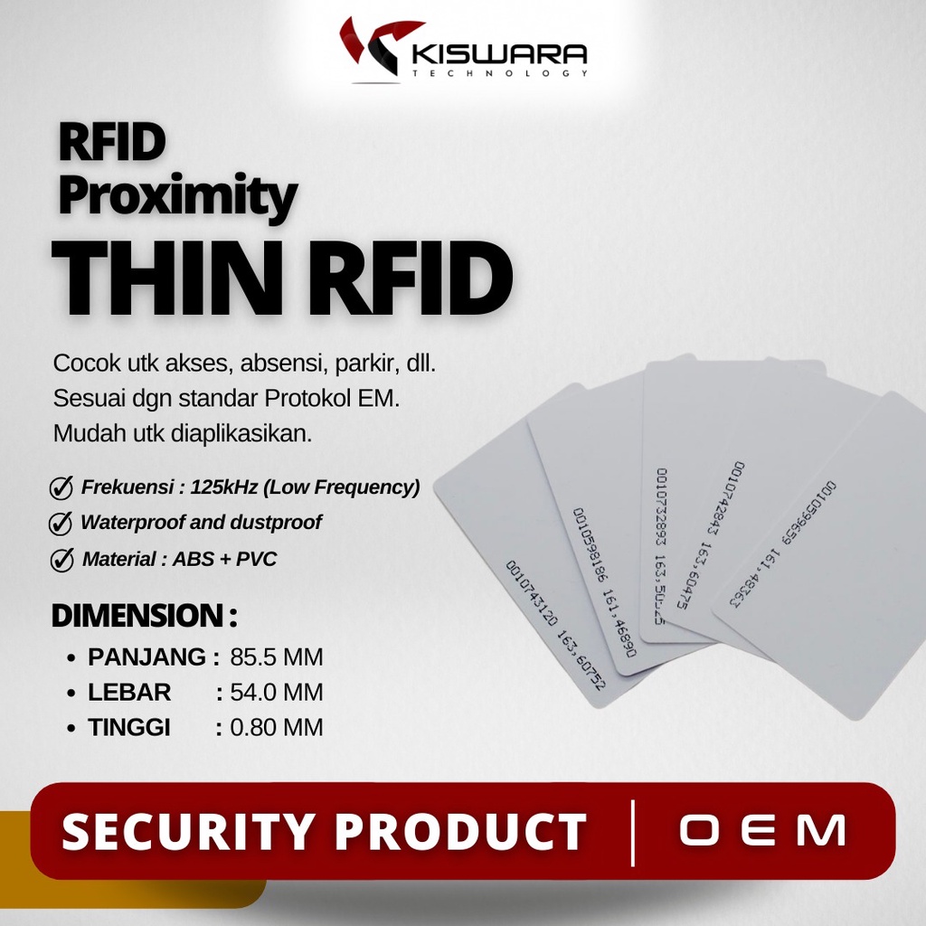 Jual Kartu RFID Proximity 125 Khz Card RFID Tag | Shopee Indonesia