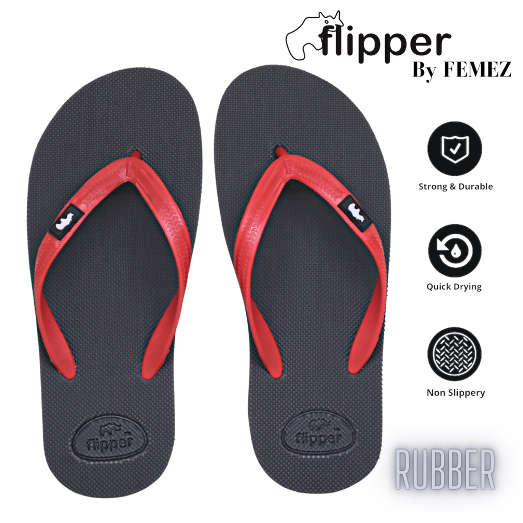 Jual Original Sandal Jepit FLIPPER By FEMEZ Combi Walker Pria Abu Tua Merah Rubber Flip Flop Nonslip Shopee Indonesia