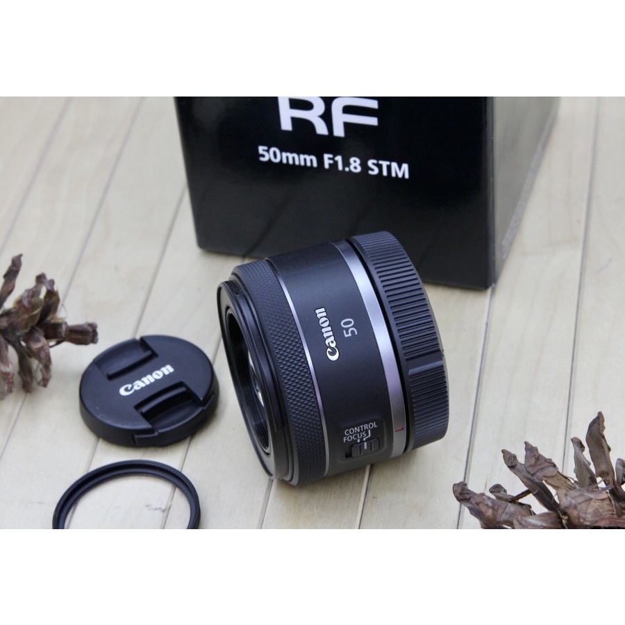 Jual Lensa canon RF 50mm f1.8 STM Fullset istimewa | Shopee Indonesia