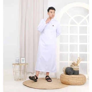 Jubah Gamis Pria Baju Koko Muslim Motif Emboss Lebaran Ramadan Terbaru 2025