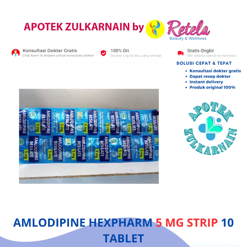 Jual Amlodipine Mg Strip Tablet Shopee Indonesia