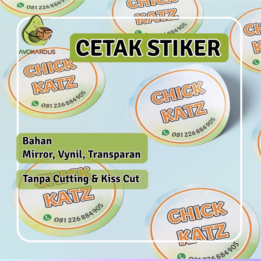 Jual Cetak Stiker Sticker Bahan Mirror / Vinyl / Transparan Ukuran A3 ...