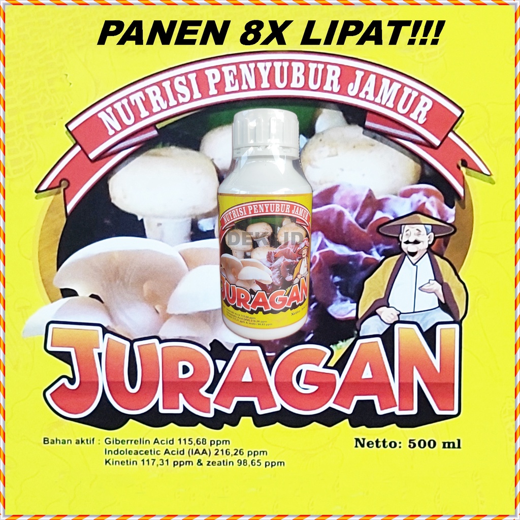 Jual Nutrisi Jamur Tiram Kuping 500 ml Juragan Pupuk Organik Cair
