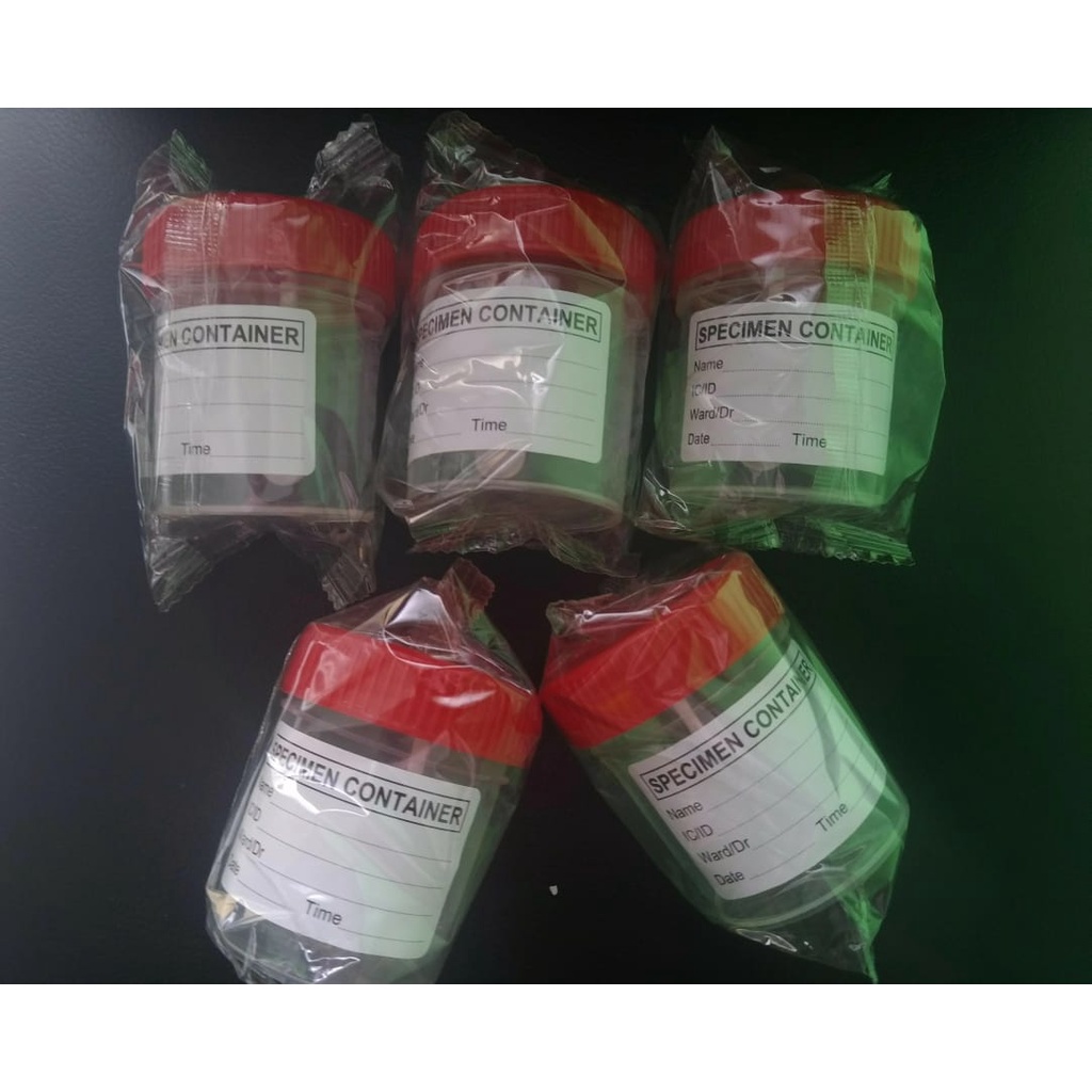 Jual Stool Container, Specimen Container w/ spoon, Kontainer dengan ...