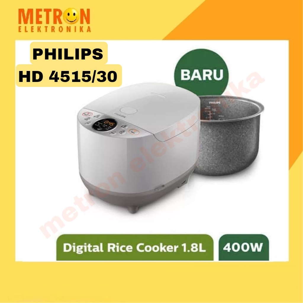 Jual PHILIPS HD 4515 / 30 SILVER - RICE COOKER 1.8 LT DIGITAL FUZZY ...