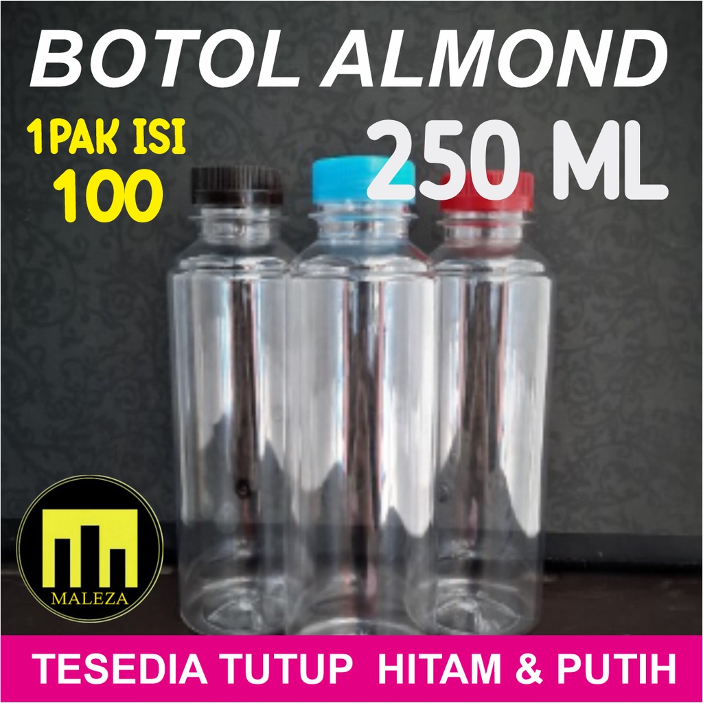 Jual 100!! Botol Almond Plastik 250 ML | Shopee Indonesia