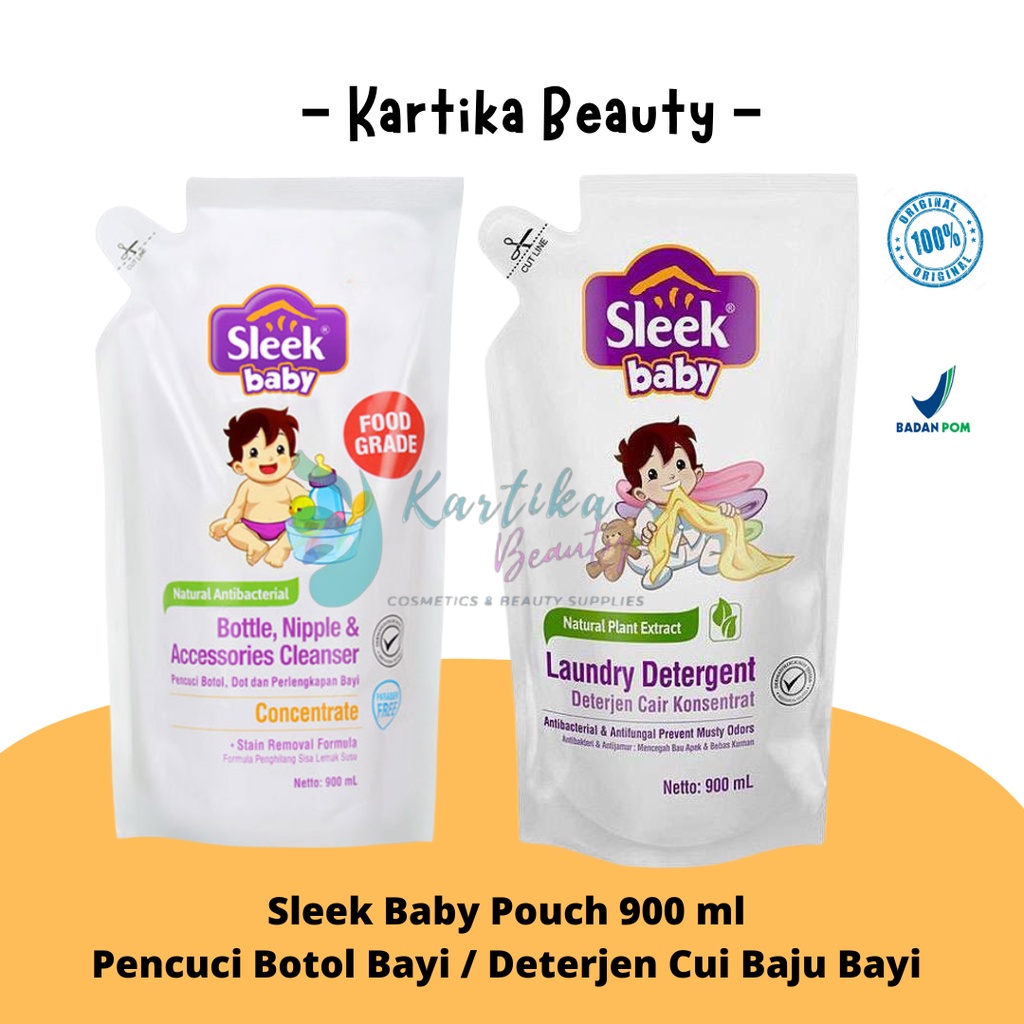 Jual Sleek Baby Kemasan Besar Isi Ulang Pouch Ml Refill Cairan Pencuci Botol Bottle Nipple