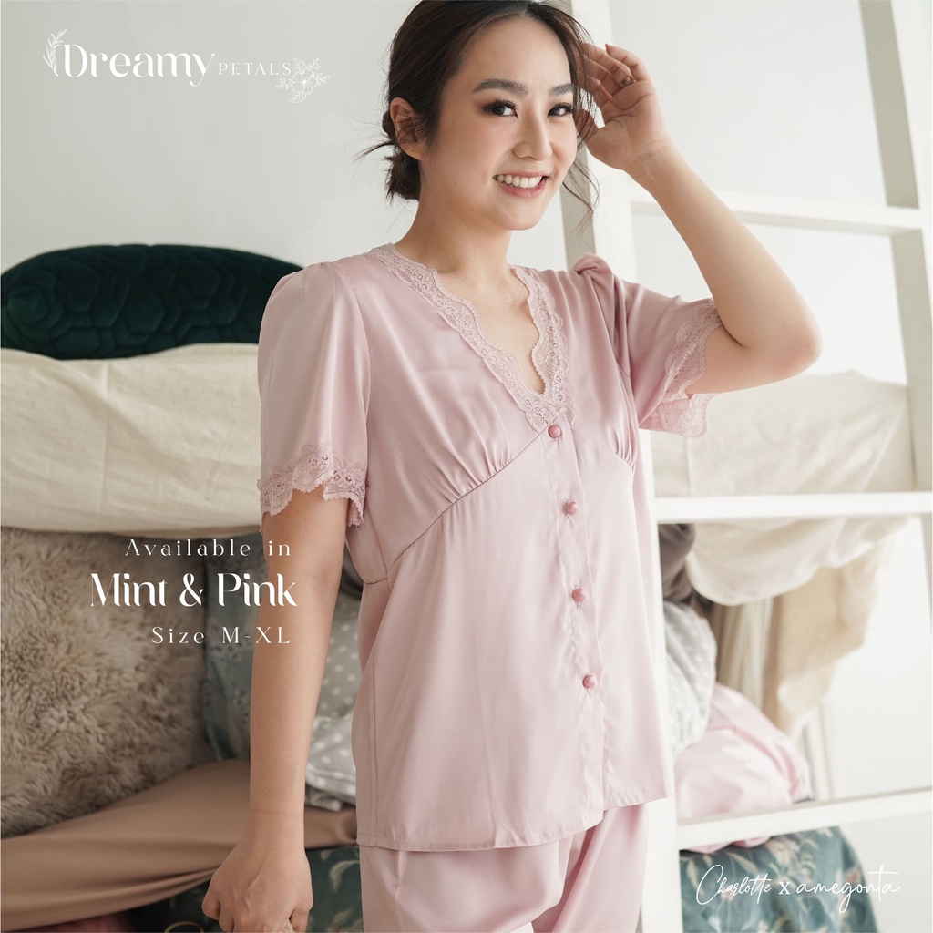 Jual Charlotte X Amelia Gonta Saffron Pajamas Set Piyama Baju Tidur