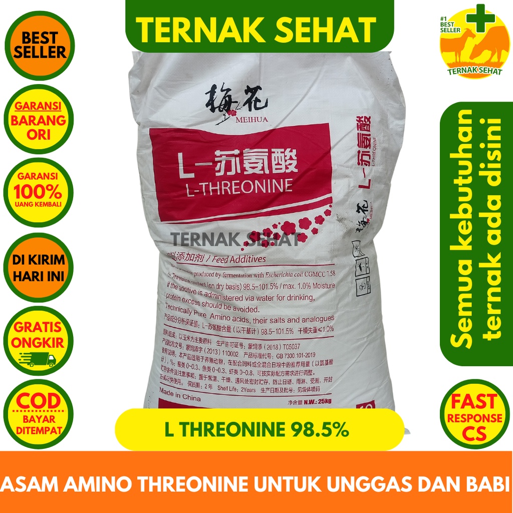 Jual L Threonine Sak Kg Threonine Asam Amino Ternak Kg L