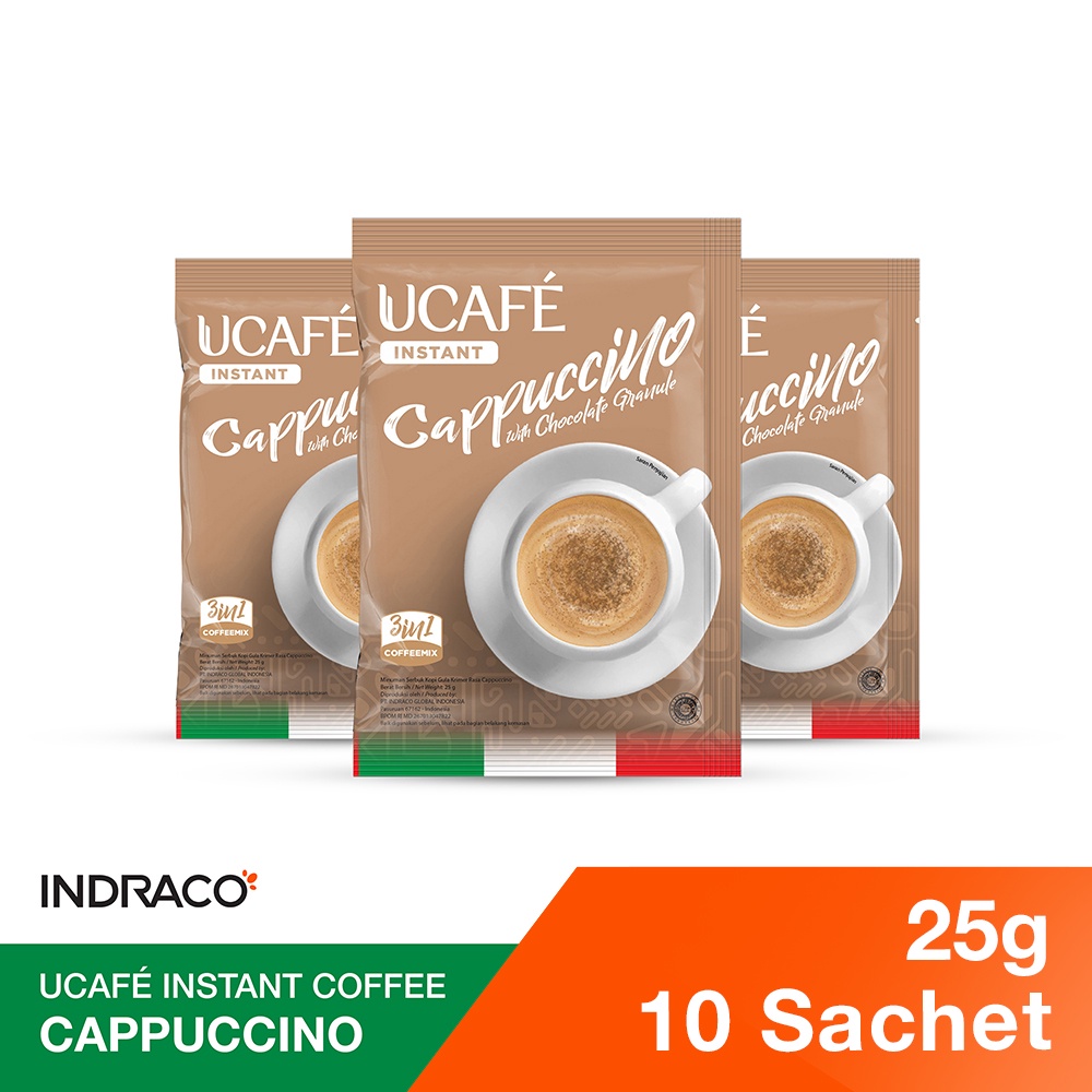 Jual UCAFE Instant Coffee Cappuccino R10 (10 sachets x 25g) Kopi