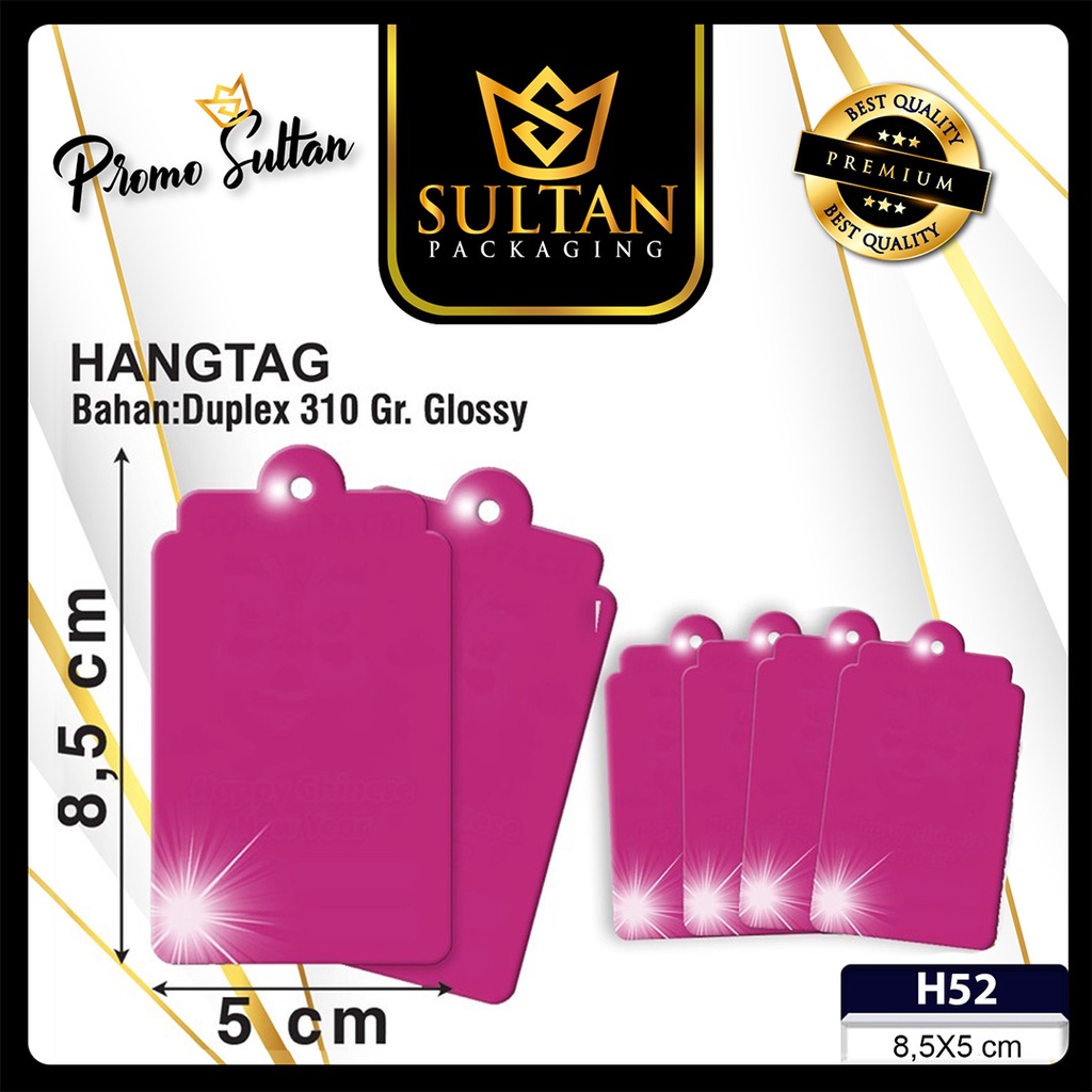 Jual SULTAN - Hangtag Label - Tag Label Produk Polos - H52 | Shopee ...