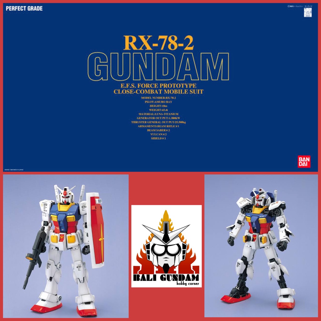 Jual PG 1/60 RX-78-2 GUNDAM Bali Gundam Hobby Corner Bandai Original ...