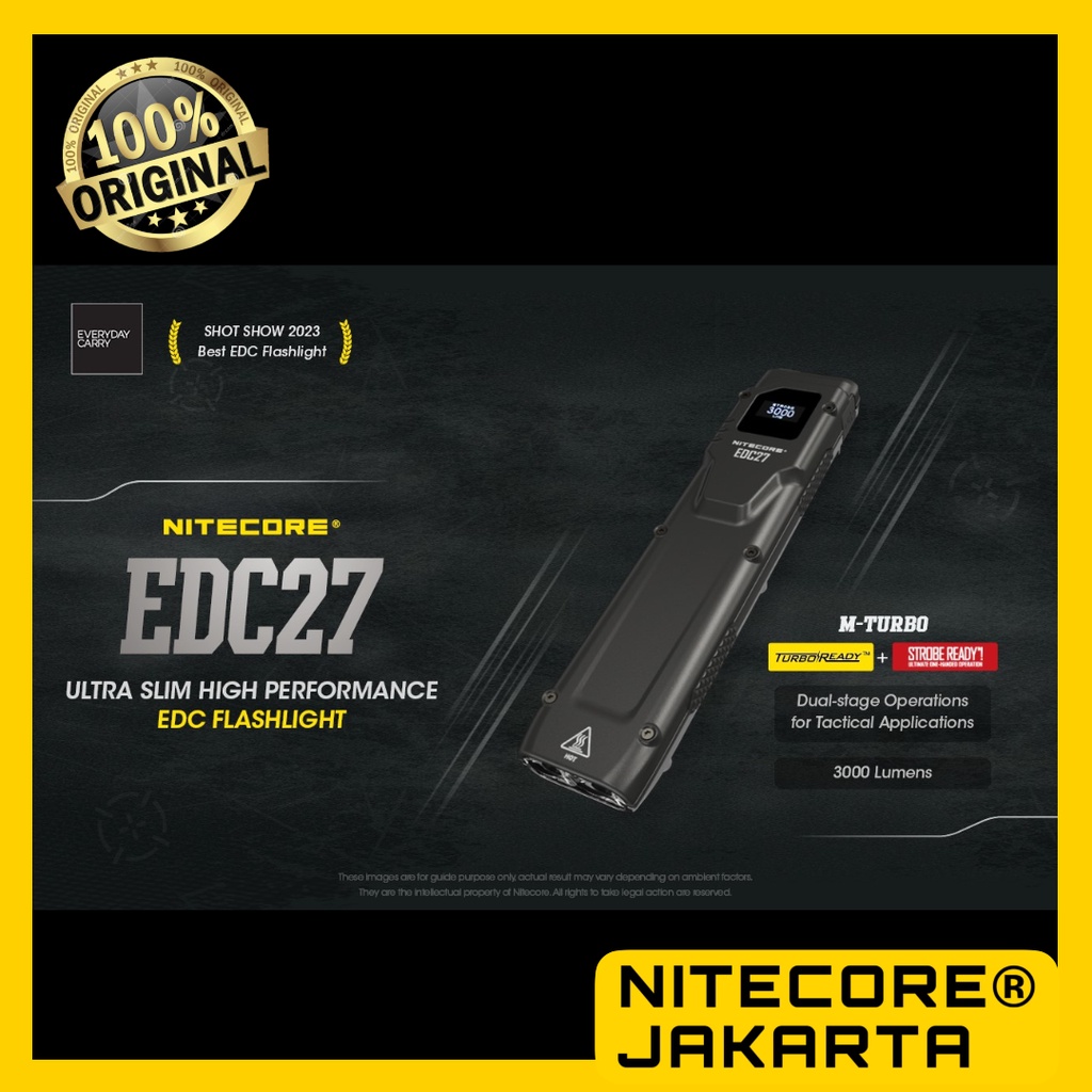 Nitecore EDC27 Every Day Carry Rechargeable Flashlight - 3000 Lumen