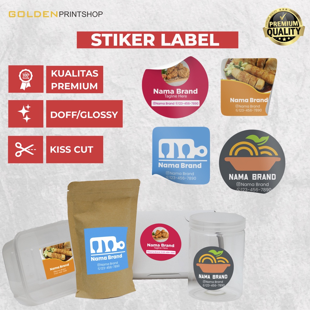 Jual Stiker Cetak Stiker Stiker Label Stiker Custom Stiker Label Makanan Stiker Chromo 2265