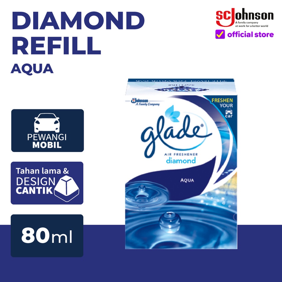 Jual Glade Diamond Aqua / Pengharum / Parfum Mobil / Ruangan Refill