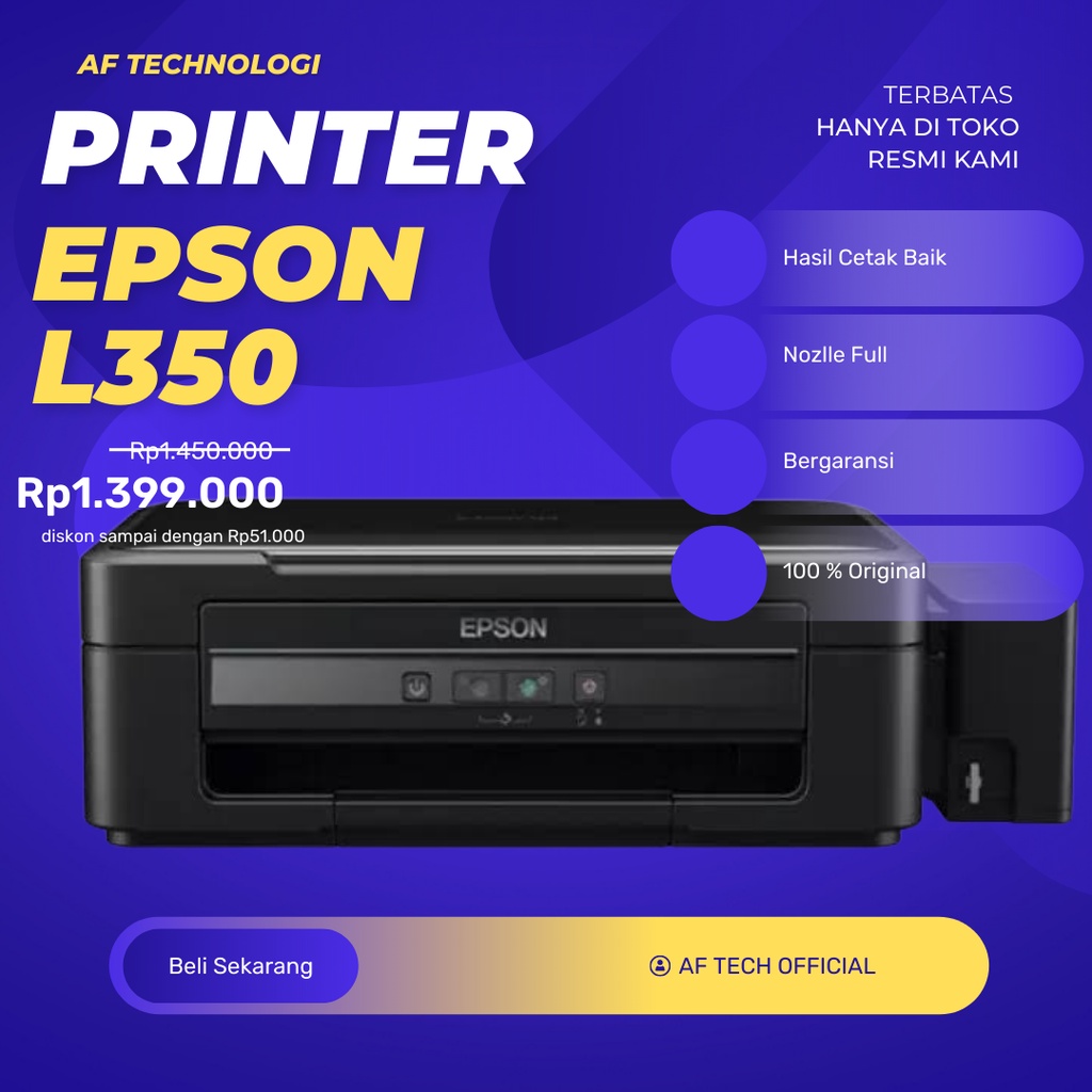 Jual Printer Epson L350 All In One Print Scan Copy Inkjet Bergaransi Shopee Indonesia 3998