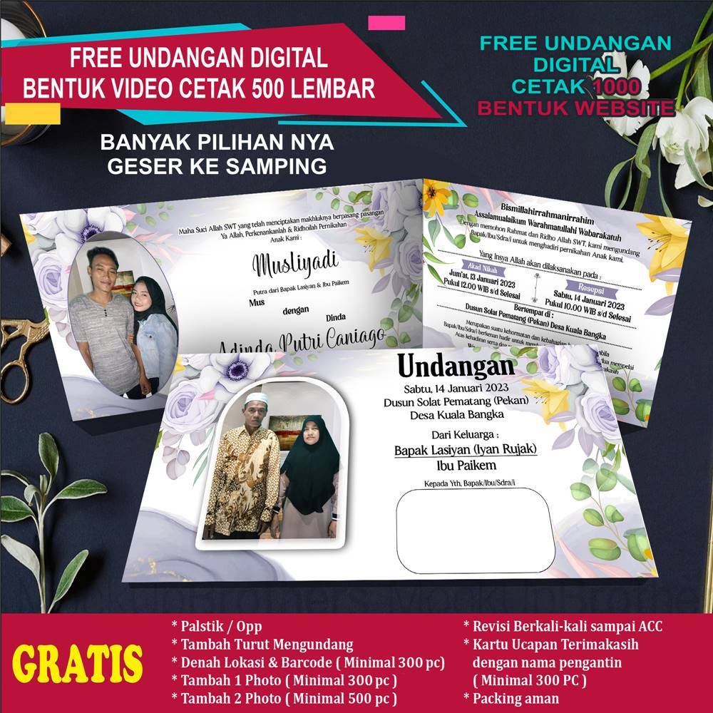 Jual Undangan khitanan, sunatan, tasyakuran khitan bisa juga untuk