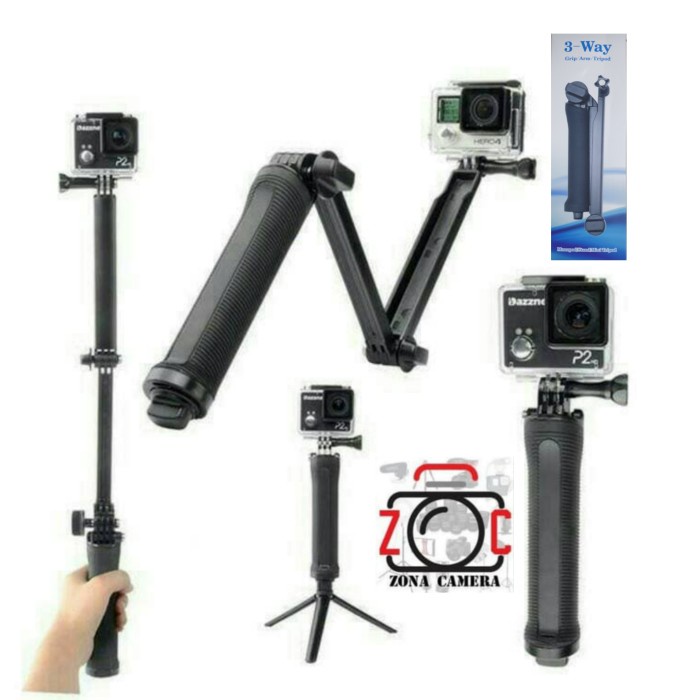Jual Tripot HP Dan Kamera Monopod 3 Way Tongsis 3way Tripod 3way