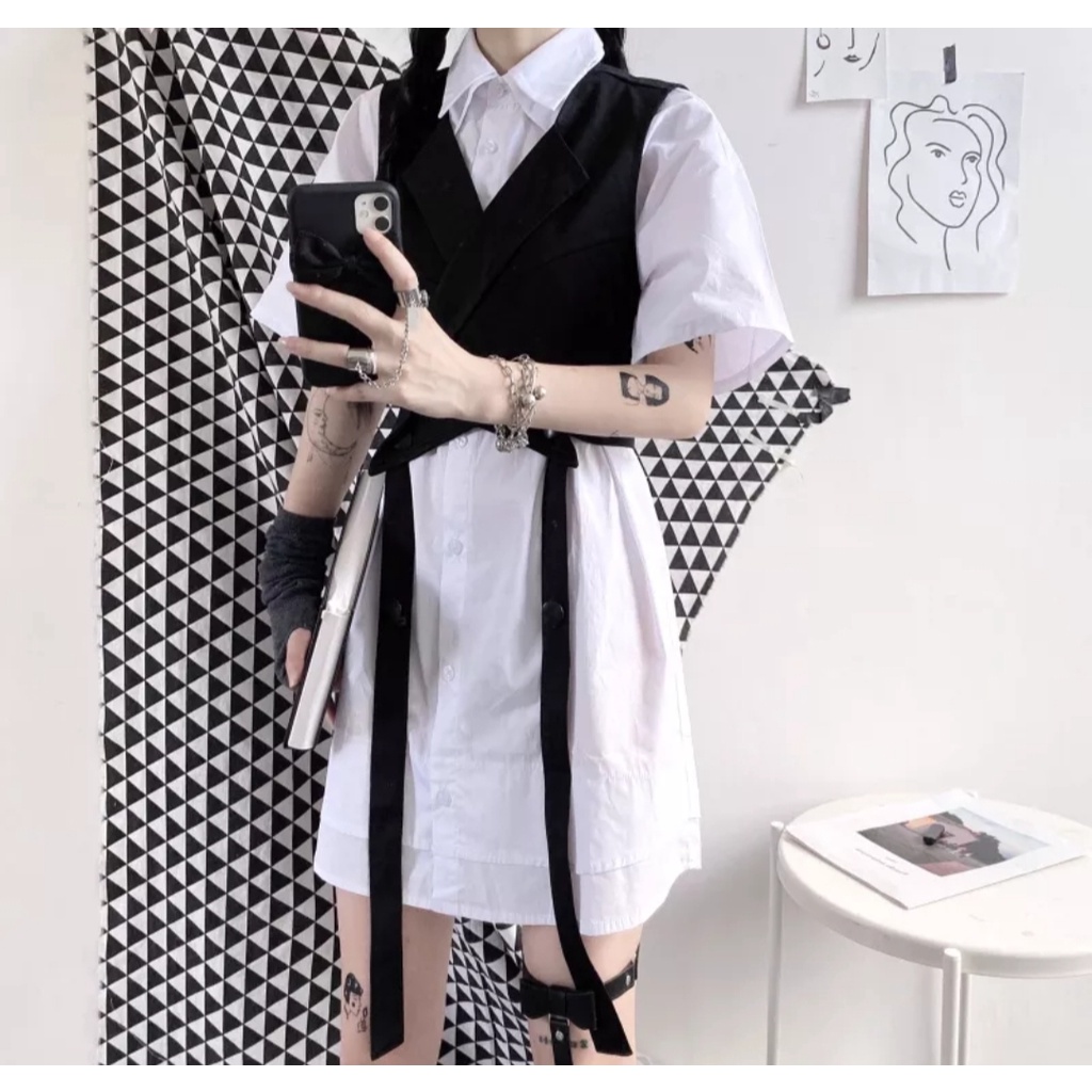 Jual BLAZER TALI HARAJUKU/ROMPI TALI MODEL BLAZER/ROMPI WANITA KEREN ...