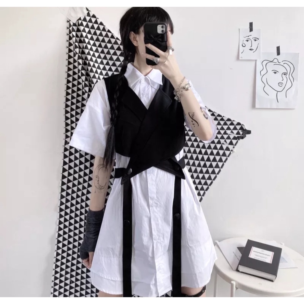 Jual BLAZER TALI HARAJUKU/ROMPI TALI MODEL BLAZER/ROMPI WANITA KEREN ...