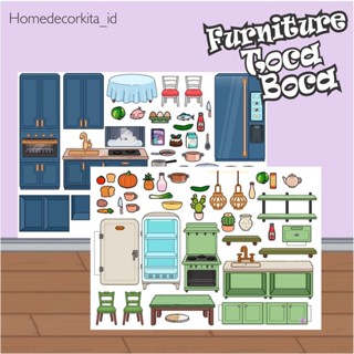 Jual MAINAN FURNITURE ISI RUANGAN TOCA BOCA PAPER DOLL MAINAN EDUKASI