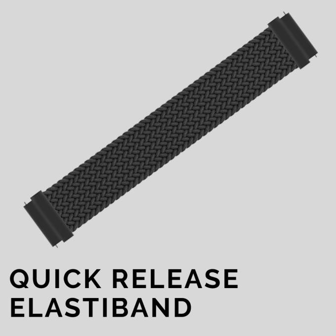 Jual Strap Jam Tangan Nylon 20/22mm Quick Release Elastiband Hitam
