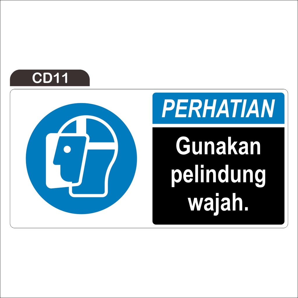 Jual RAMBU PERHATIAN GUNAKAN PELINDUNG WAJAH (STICKER ONLY) | Shopee ...