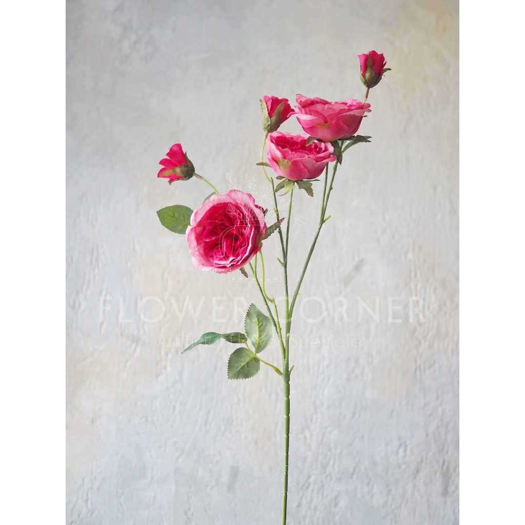 Jual Bunga Artificial Garden Rose Austin Spray (B23063) | Shopee Indonesia