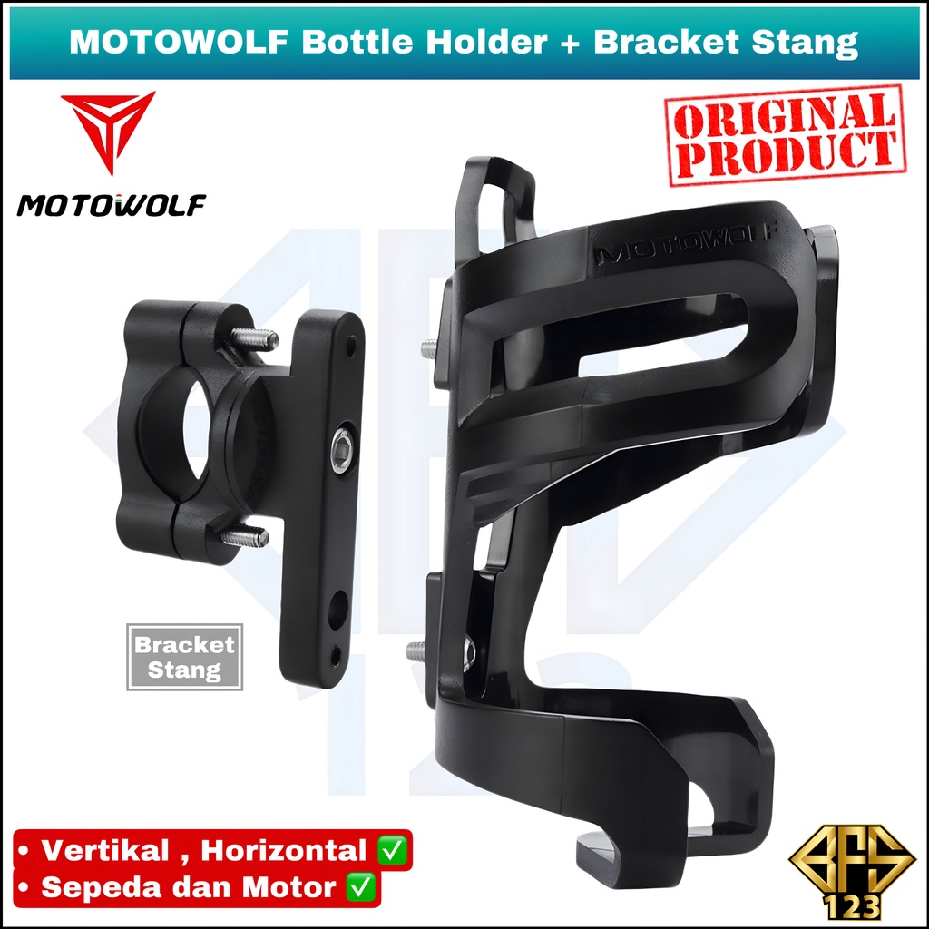 Jual Motowolf Bottle Holder Tempat Botol Minum Stang Sepeda Dan Motor