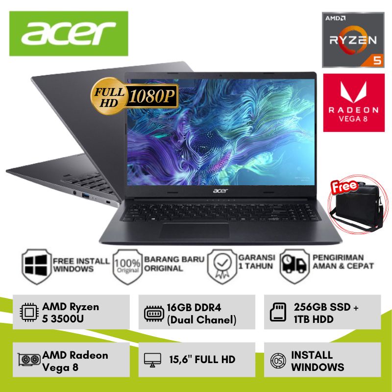 Amd Ryzen Acer Ryzen 3500 U 3500u Amd Ryzen U Notebook Acer Aspire