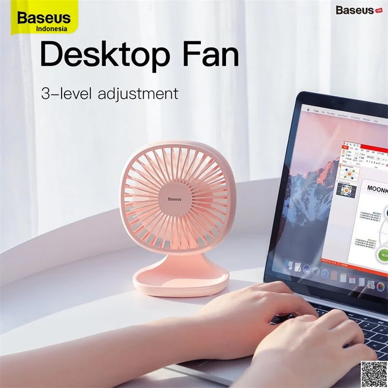 Jual Baseus Original Kipas Angin Meja Mini Pudding Desk Fan Portable ...