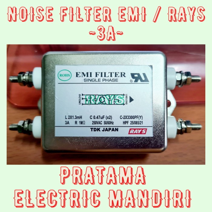 Jual Emi Noise Filter 3A 6A 10A Single Phase Rays Original | Shopee ...