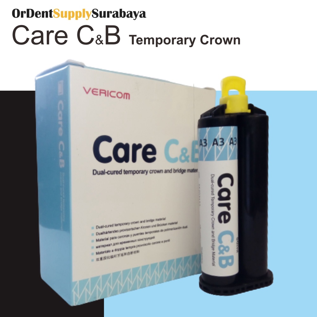 Jual Dental Temporary Crown And Bridge Material Care C&B Warna A2 Dual ...