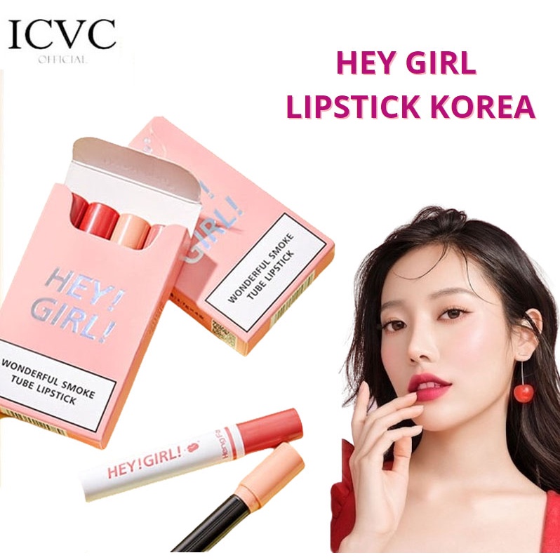 Jual Hey Girl Lipstick Korea 1 box isi 4 Warna Matte Shopee Indonesia