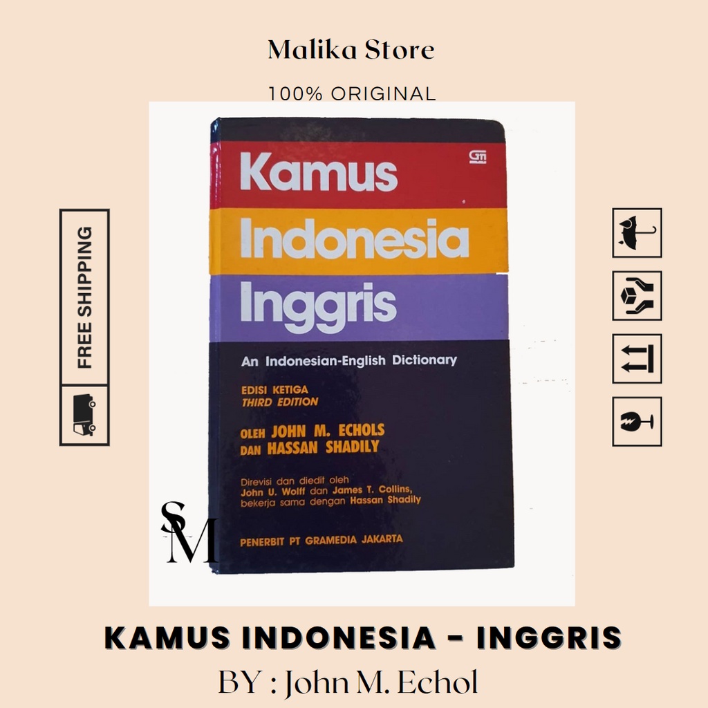 Jual KAMUS ORIGINAL BAHASA INDONESIA - INGGRIS JOHN M. ECHOLS (SOFT ...