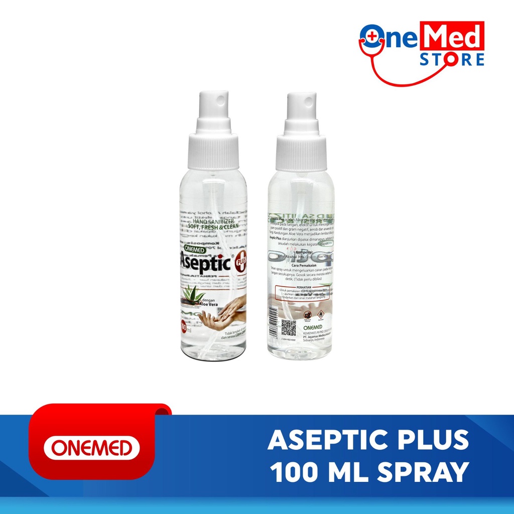 Jual Aseptic Plus Spray Hand Sanitizer 100 ml Onemed Shopee Indonesia