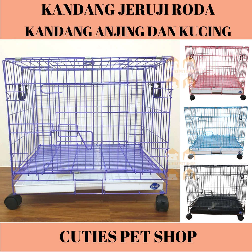 Jual Kandang Anjing Kucing Kelinci Besar Pakai Roda Da W Kandang Jeruji Besi Kokoh Boom