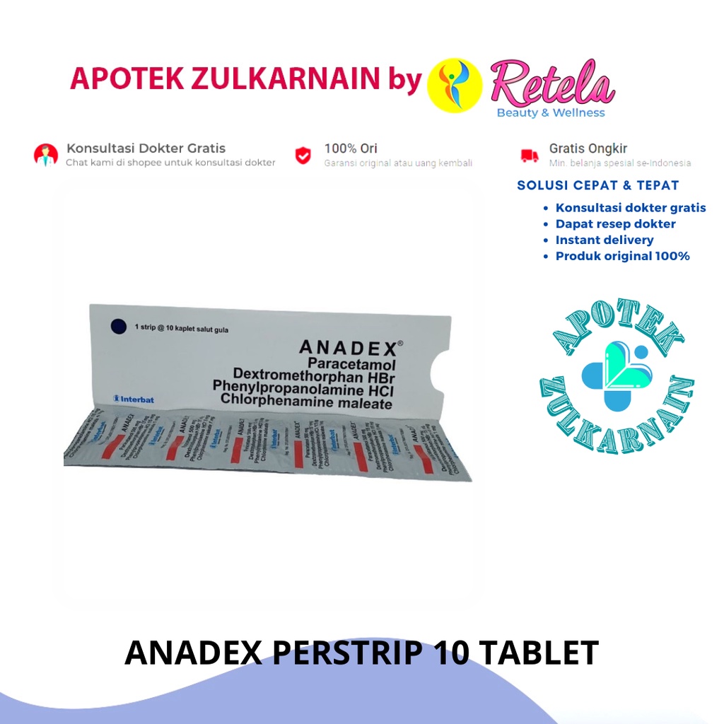 Jual Anadex Dragee 1 Strip Isi 10 Tablet | Shopee Indonesia