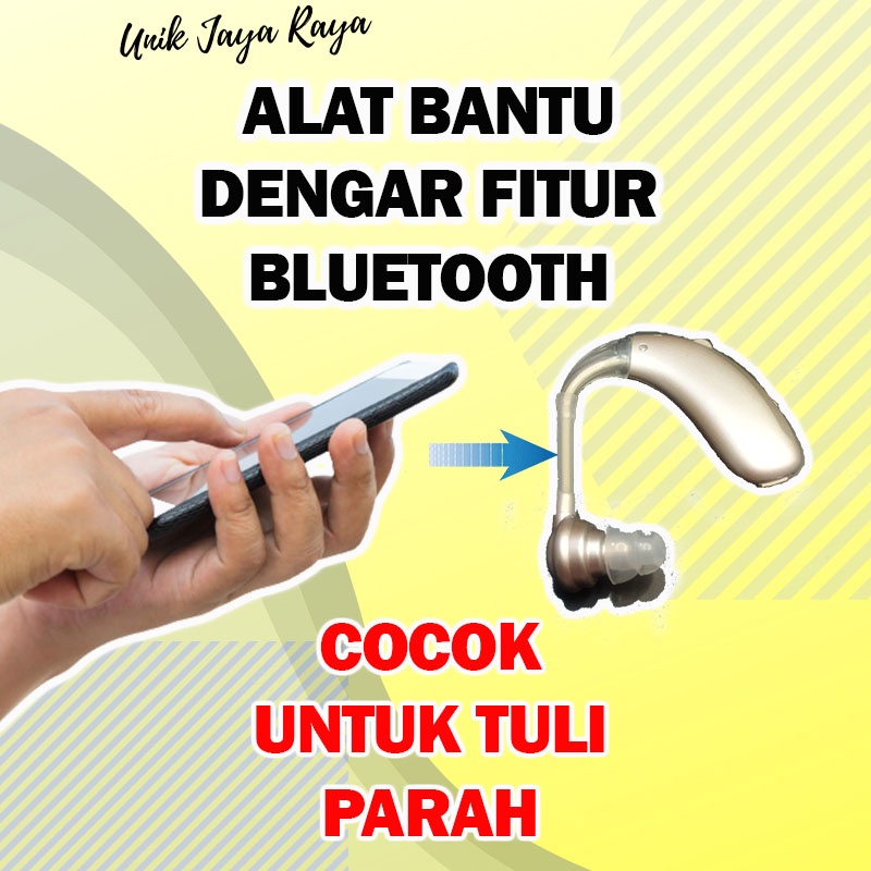 Jual Alat Bantu Dengar Pendengaran Telinga Orang Tua Bisa Di Cas Dengar Fitur Bluetooth 