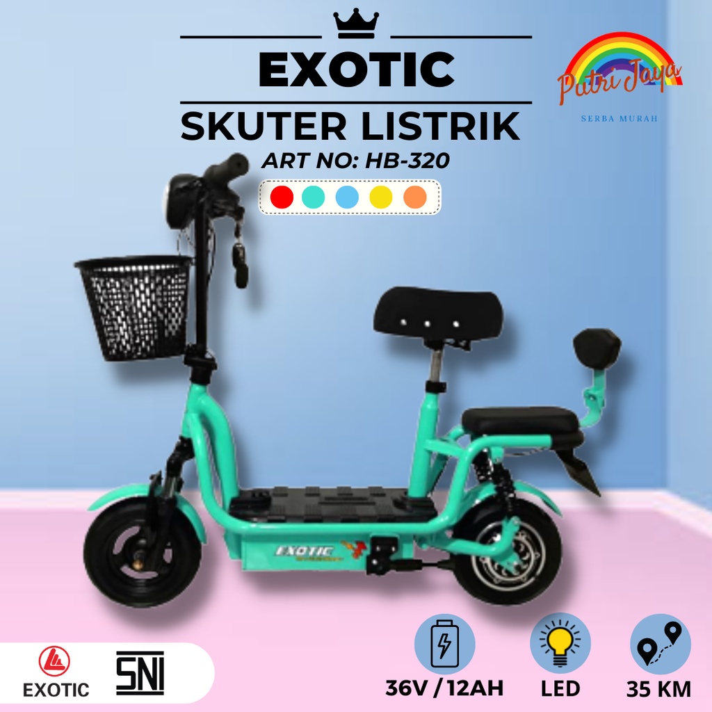 Jual Sepeda Scooter Listrik Exotic HB320 dan Sepeda Listrik Goda