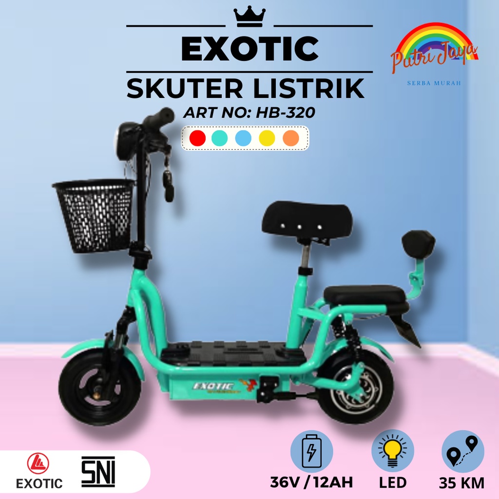 Jual Sepeda Scooter Listrik Exotic Hb Dan Sepeda Listrik Goda Golden Shopee Indonesia